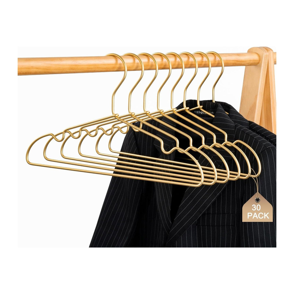 Premium Clothes Hangers 16.5" Metal Gold Coat Hangers Non Slip Hook Laun...