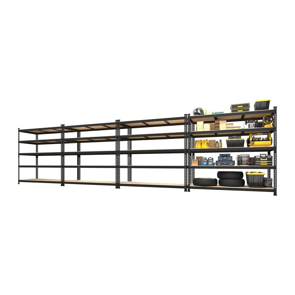 PrimeZone 4 Pack Storage Shelves 48" x 24" x 72", 5 Tier Adjus...