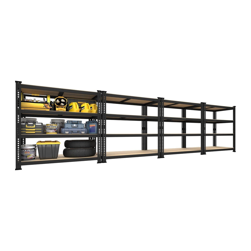 PrimeZone 40"W x 20"D x 59"H Garage Shelving, 4-Tier Storage S...
