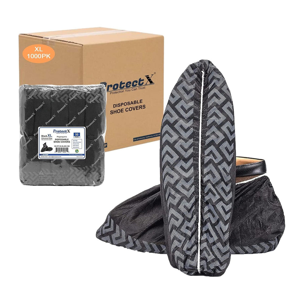 ProtectX Premium Disposable Shoe Covers, Extra Large 1000-pack (500 pairs), S...