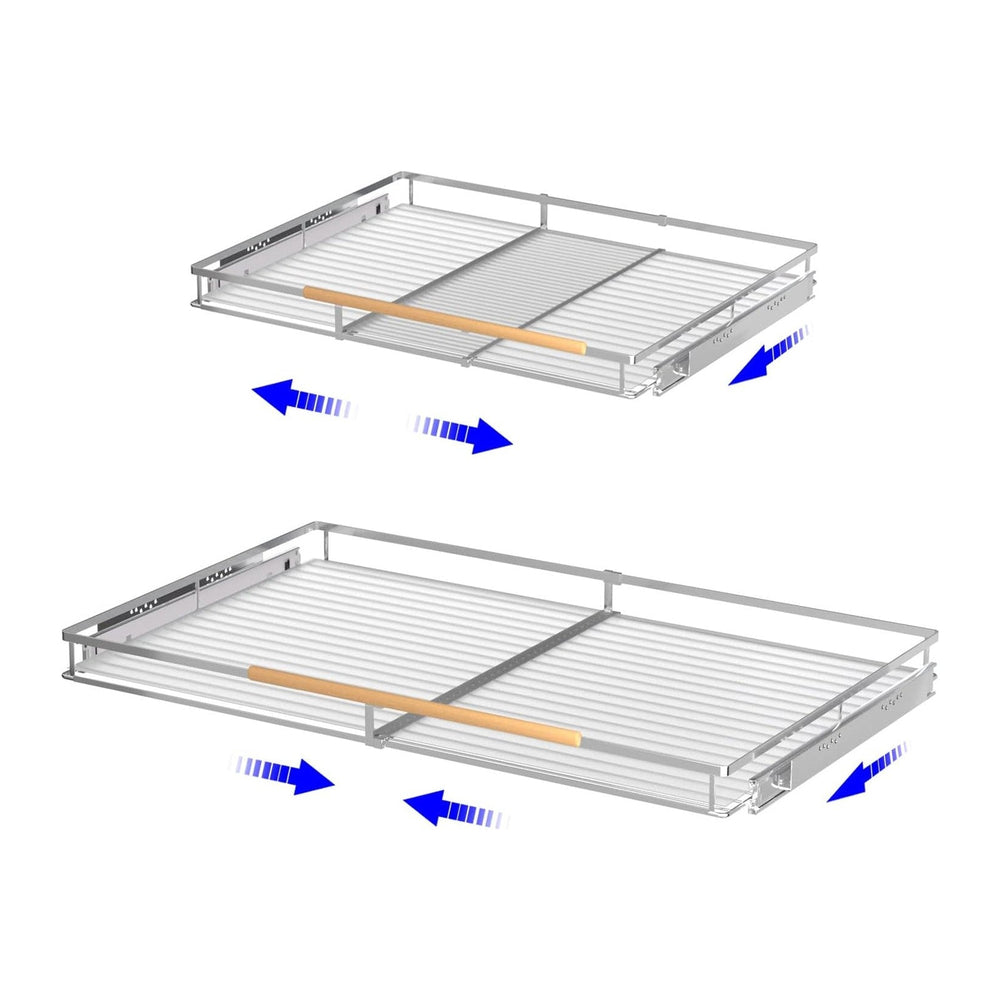 Pull Out Drawer Cabinet Organizer, Expandable Slide Out Storage Shelves - Hea...