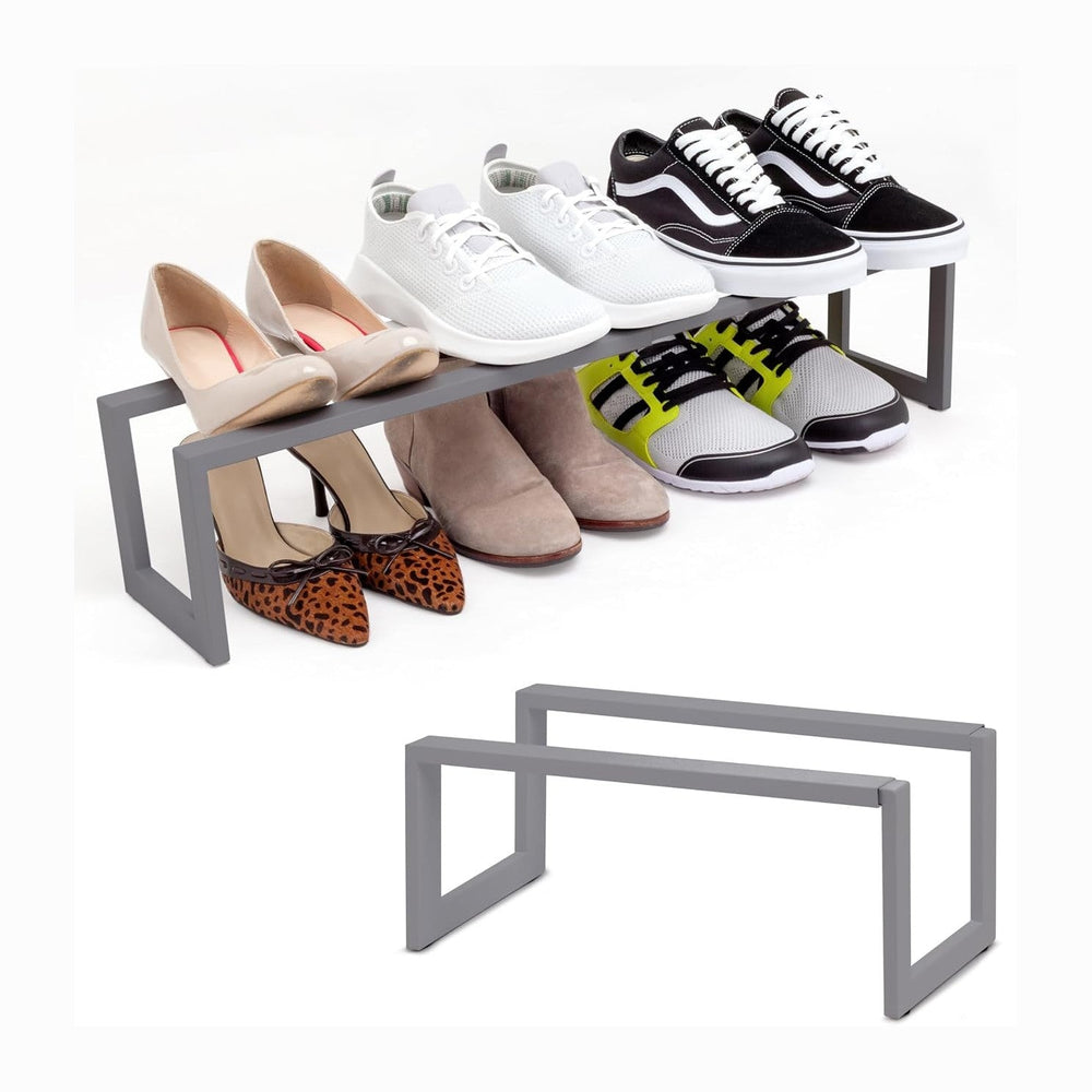 QUALIAZERO Expandable Shoe Rack Organizer for Closets, Entryways, Hallways, B...