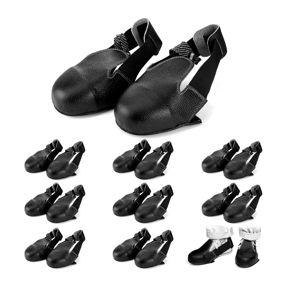 QWORK Steel Toe Cap Safety Overshoes, Anti-Smash Workplace Cover for Men &amp...