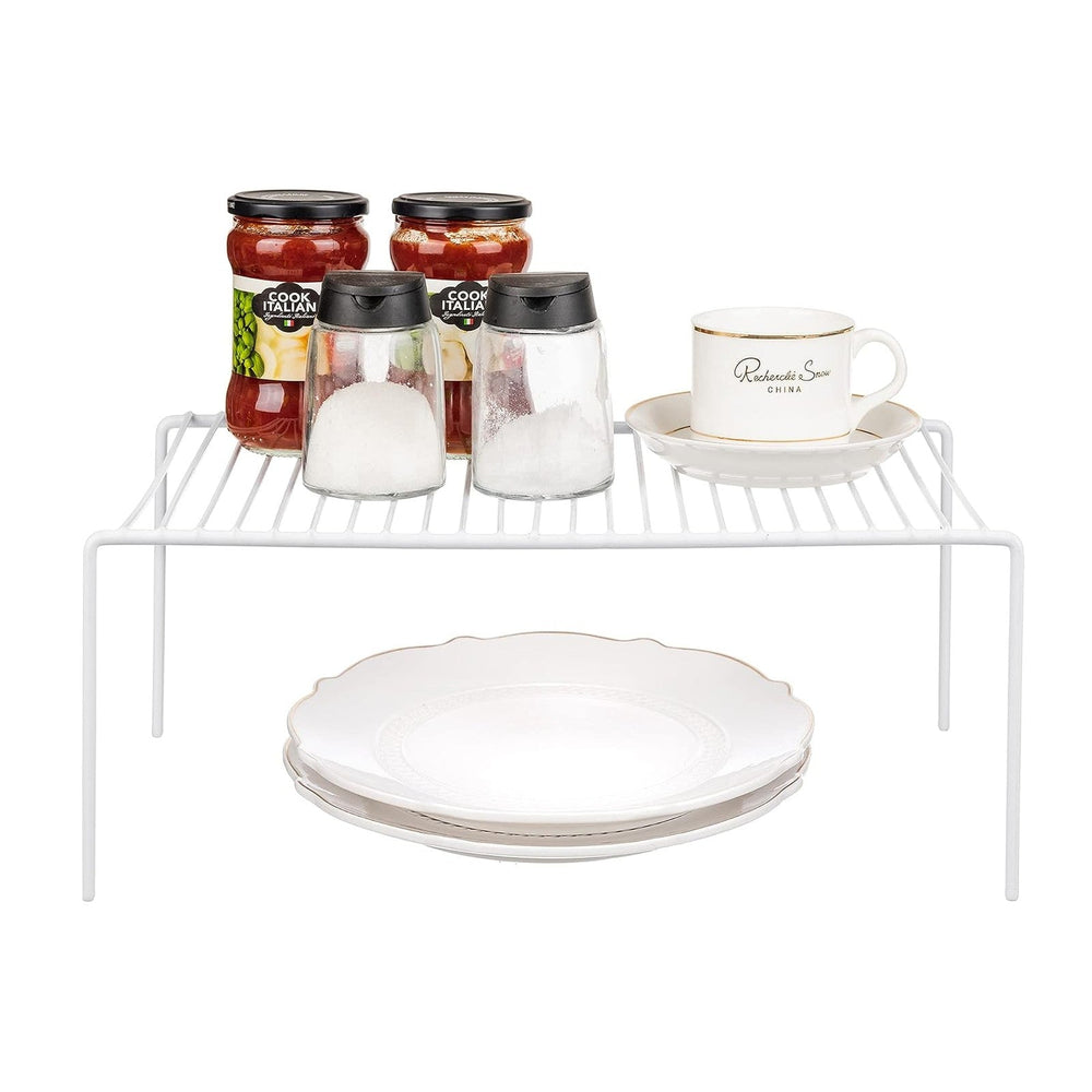 Redrubbit Large (15.7 x 9.4 Inch) Cabinet Storage Shelf Rack, Set of 6, Rustp...