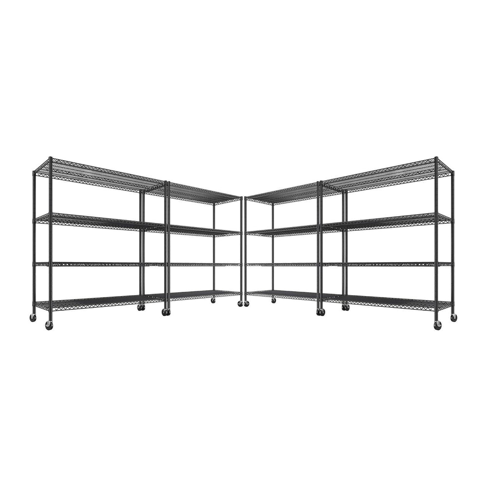 REIBII 55.5''W Heavy Duty Metal Shelves (4PCS)