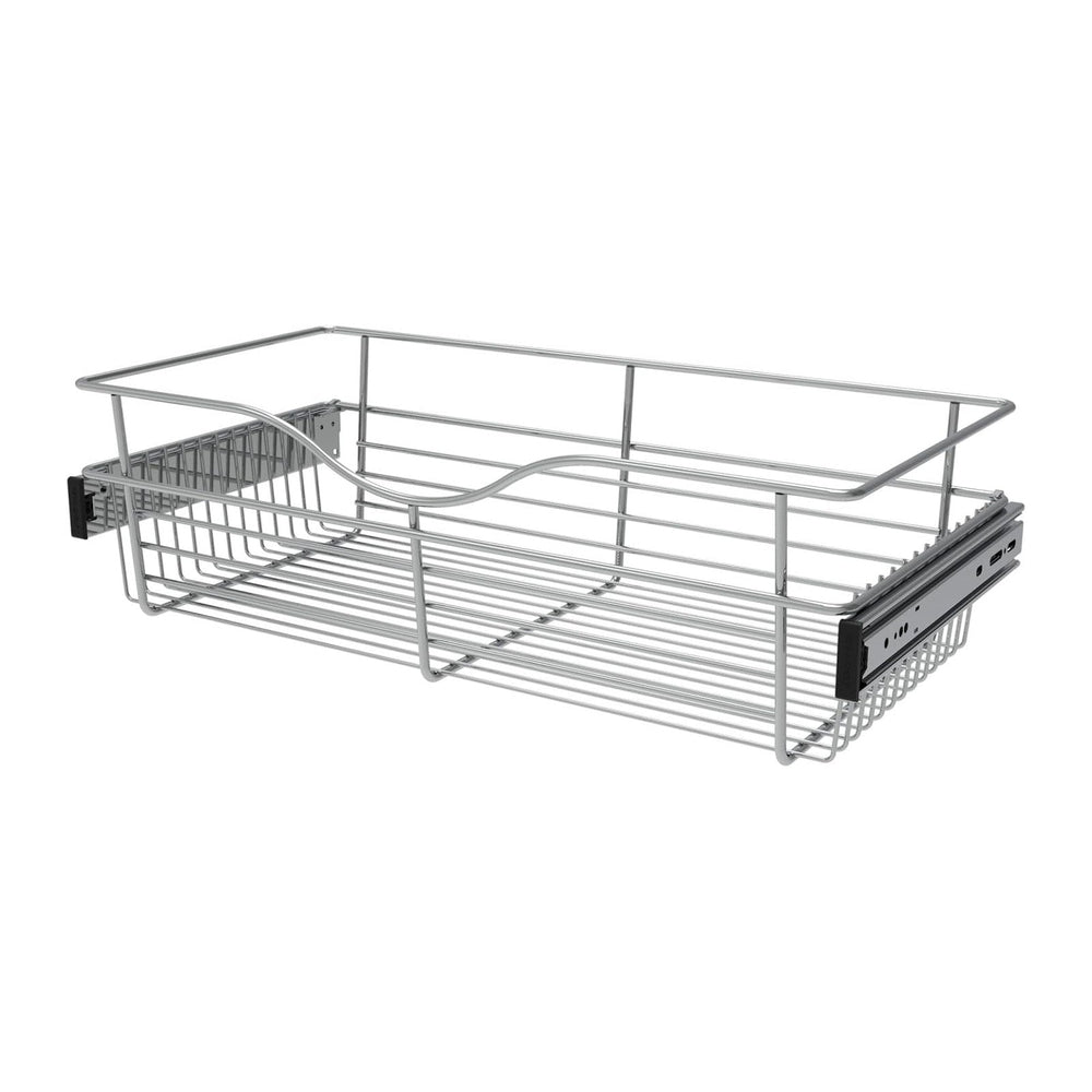 REV-A-SHELF Chrome 24" Wire Pullout Basket for 12" Deep Closet - 7&...