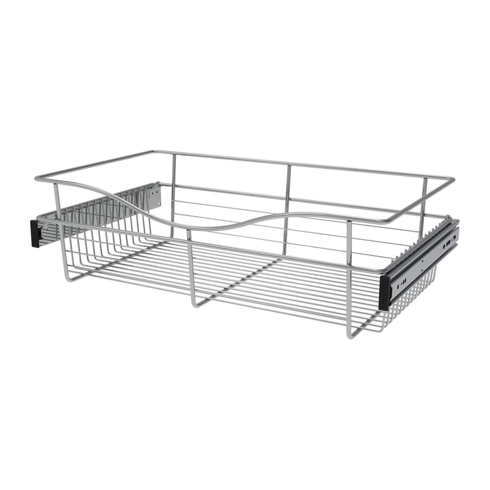 REV-A-SHELF Chrome 24" Wire Pullout Basket for 14" Deep Closet - 7&...