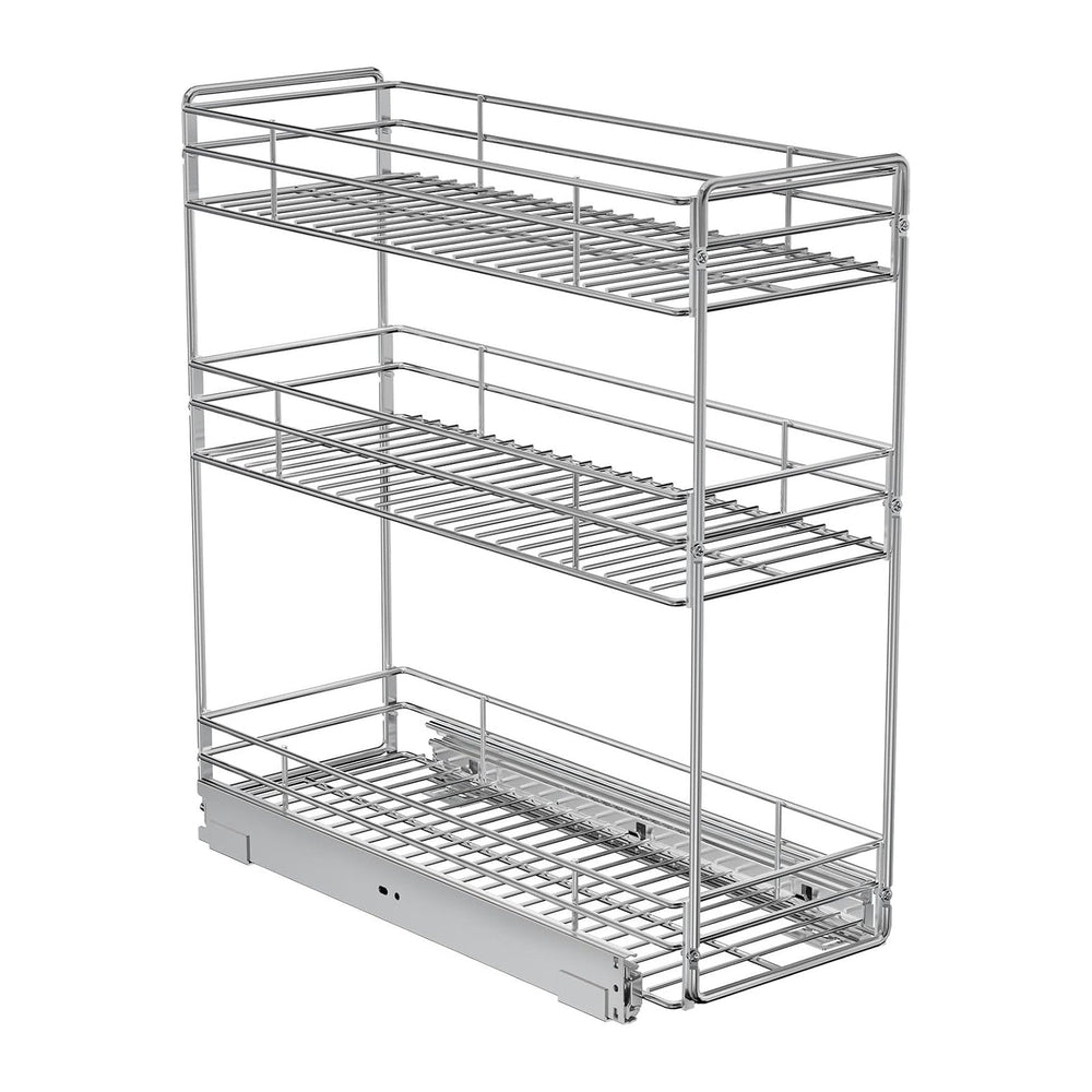 ROOMTEC 3-Tier Pull Out Cabinet Organizer for Narrow Cabinet (5.5" W X 2...
