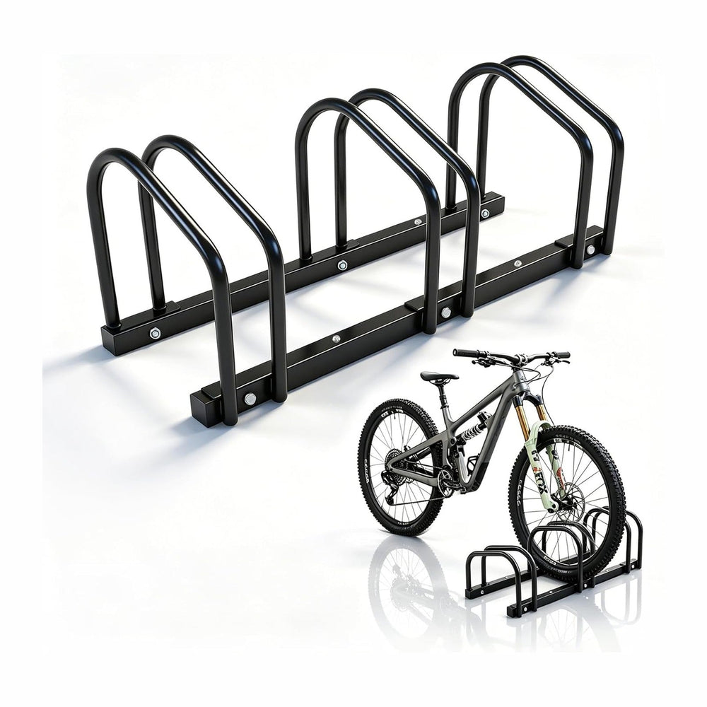 ROSSGO 3-Bike Bike Floor Stand, Floor Bike Rack for Mountain Bike