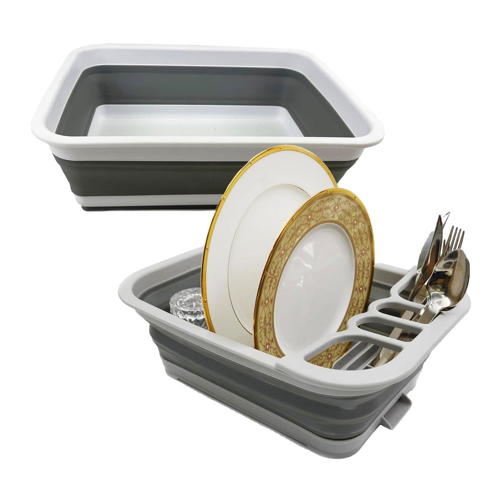SAMMART 2pcs Kitchen & Outdoor Set : Collapsible Dish Drainer with Draine...