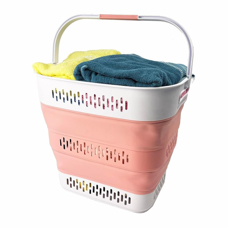 SAMMART 40L Collapsible Plastic Laundry Basket