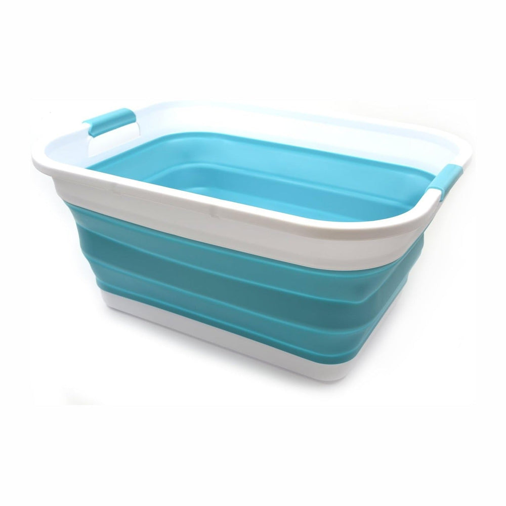 SAMMART 41L (10.8 gallon) Collapsible Plastic Laundry Basket-Foldable Pop Up ...