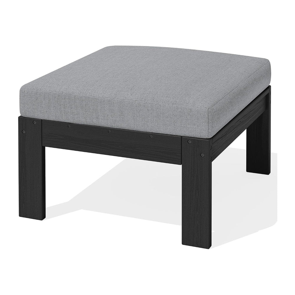 SERWALL HDPE Outdoor Ottoman with Cushions for Outdoo Sofa