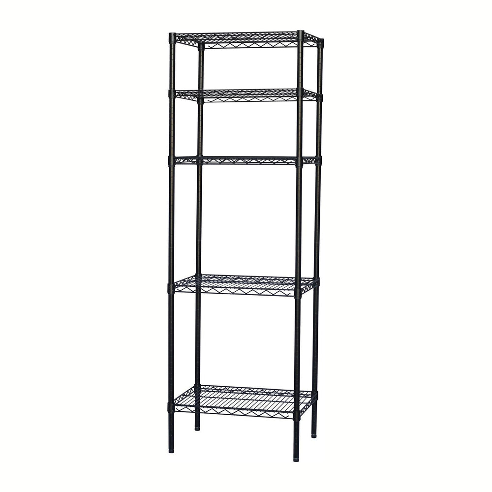 Shelving Inc. 12" d x 48" w x 72" h Black Wire Shelving with 5...