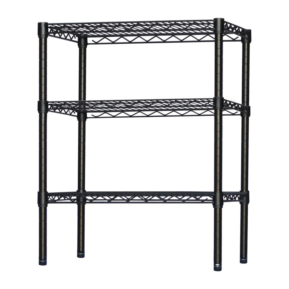 Shelving Inc. 8" d x 42" w x 34" h Black Wire Shelving with 3 ...