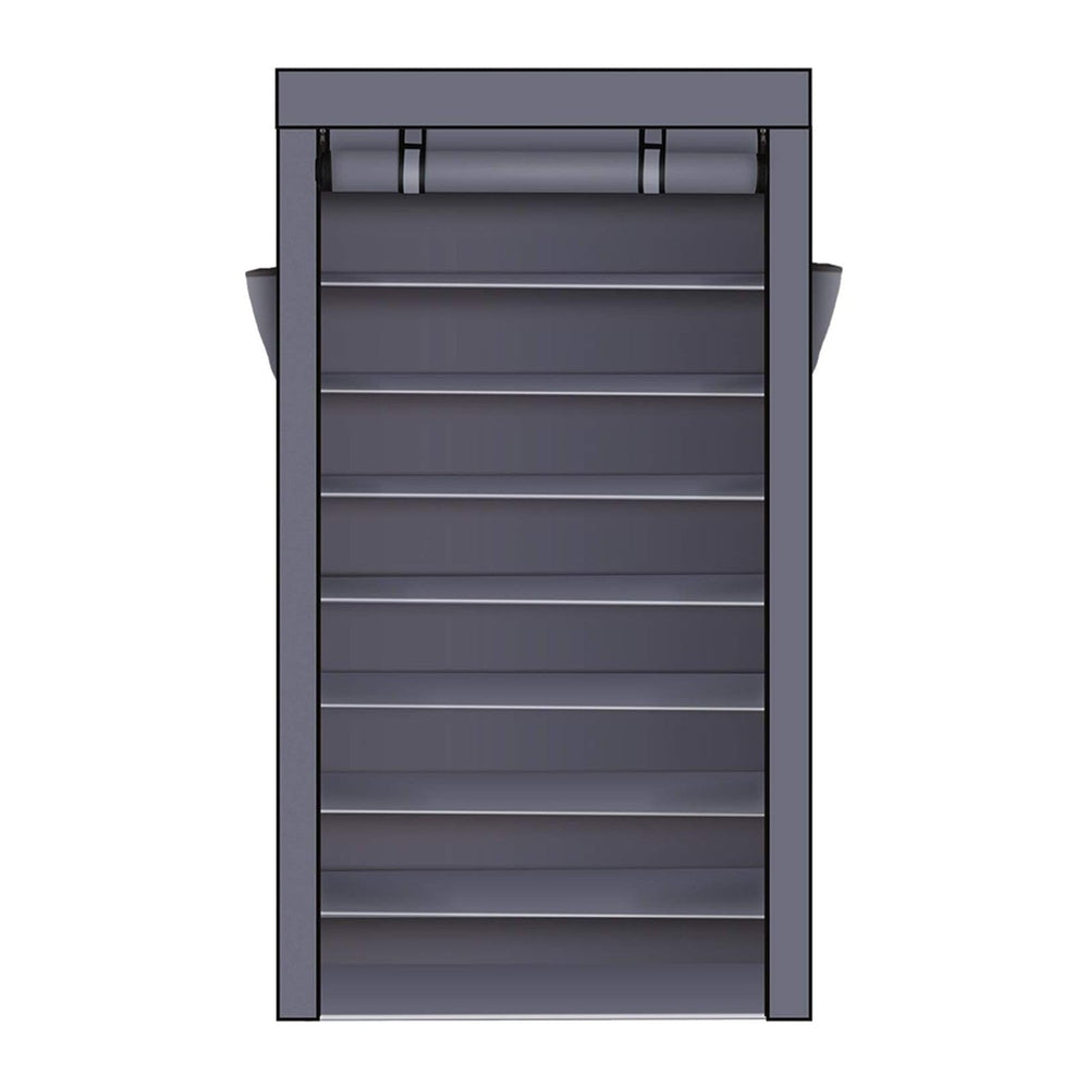 Shoe Rack, 10 Tier Shoe Organizer with Dust Cover, Closet Shelf for up to 45 ...