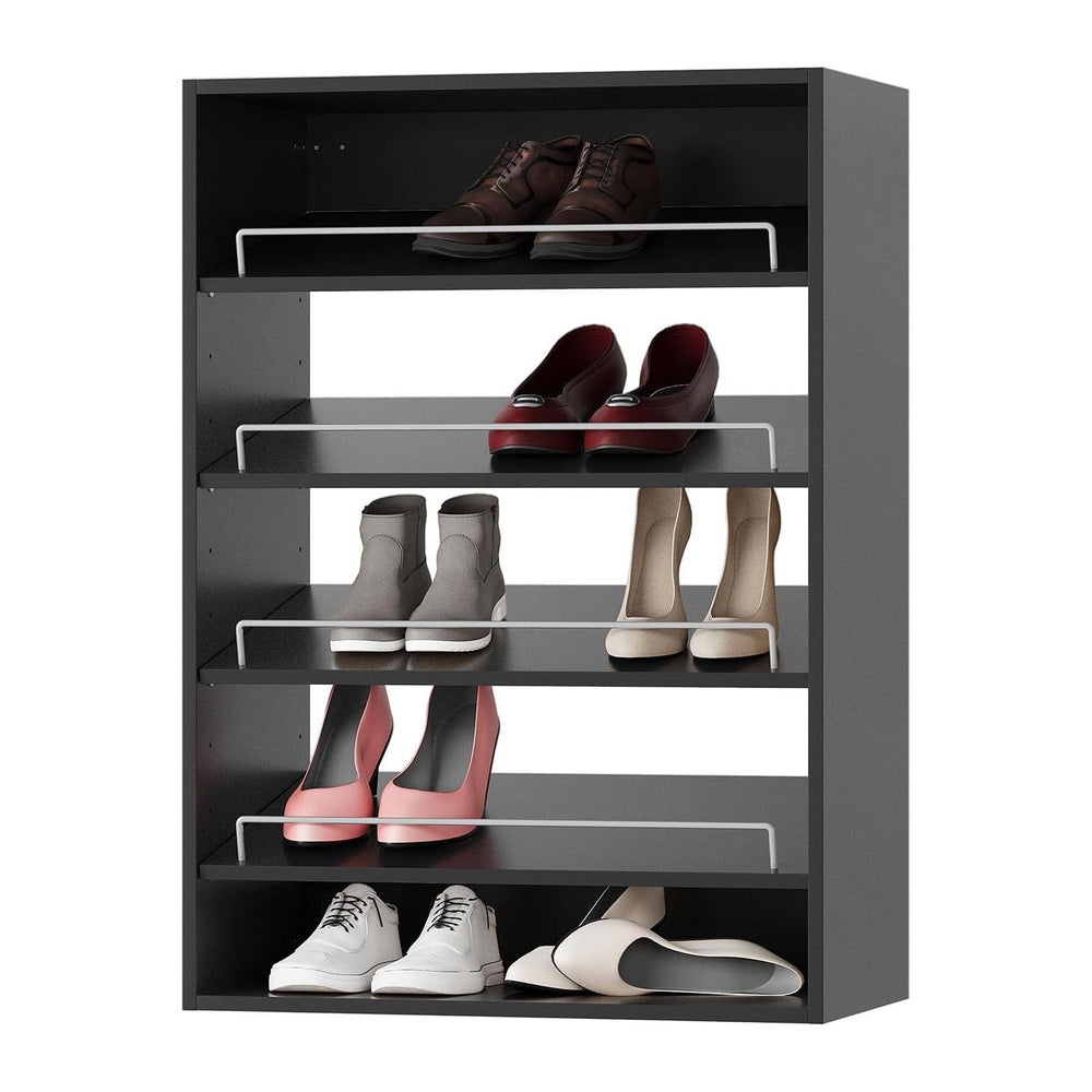Shoe Shelf Short Tower Closet Unit, Modular Wood Closet System Organizer with...