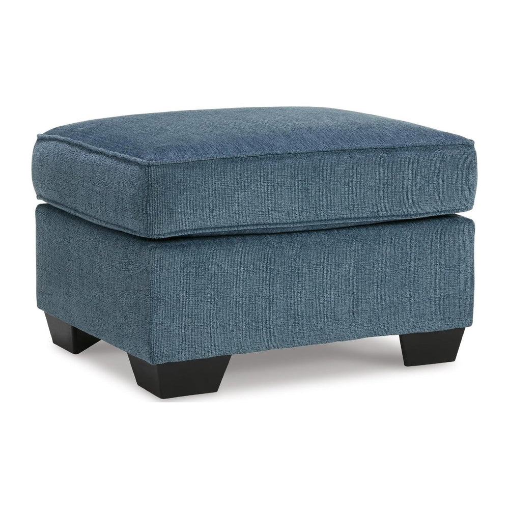 Signature Design by Ashley Ottoman, Cashton Blue Rectangular Foot Rest