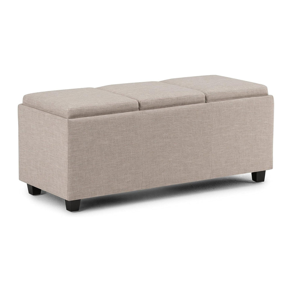 SIMPLIHOME Avalon 42 inch Wide Contemporary Rectangle Storage Ottoman in