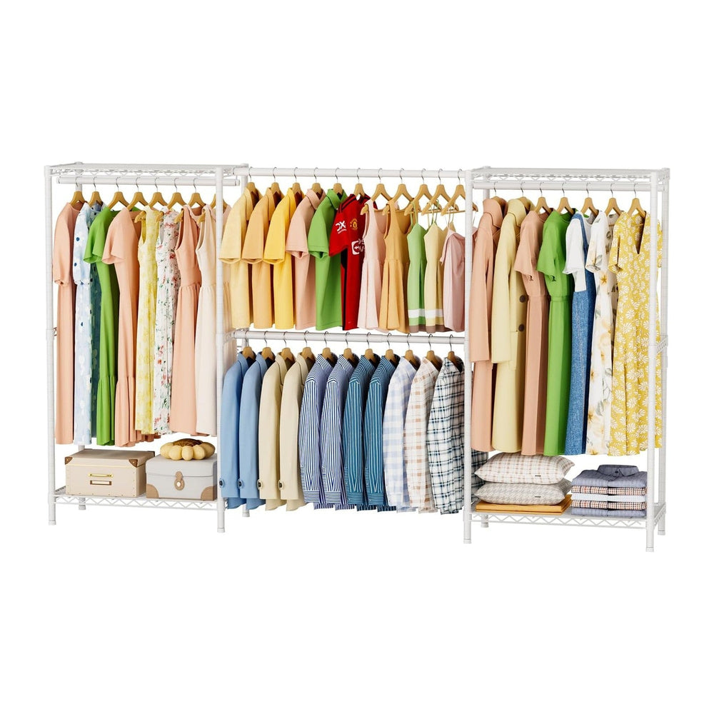 SINGAYE Heavy Duty Portable Closet Metal Clothes Racks Wardrobe with Shelf