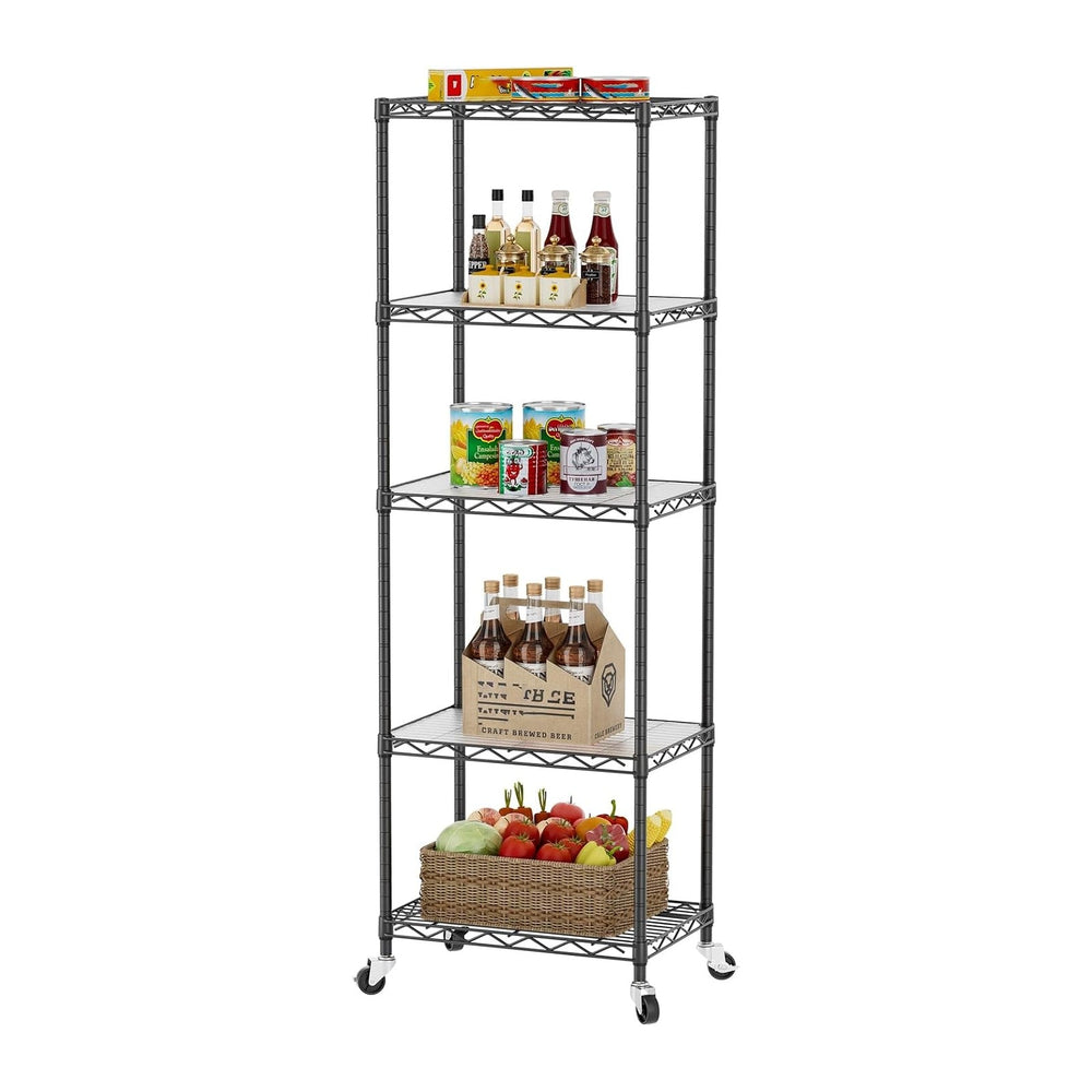 SINGAYE Small 5 Tier Shelves Wire Storage Shelving Adjustable Metal Shelf
