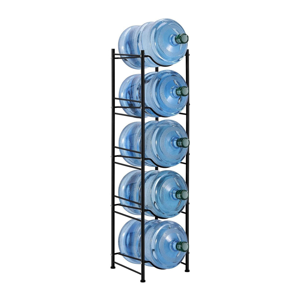 smusei 5 Gallon Water Bottle Holder - 5 Tier Detachable Cooler Jug Holder Sto...