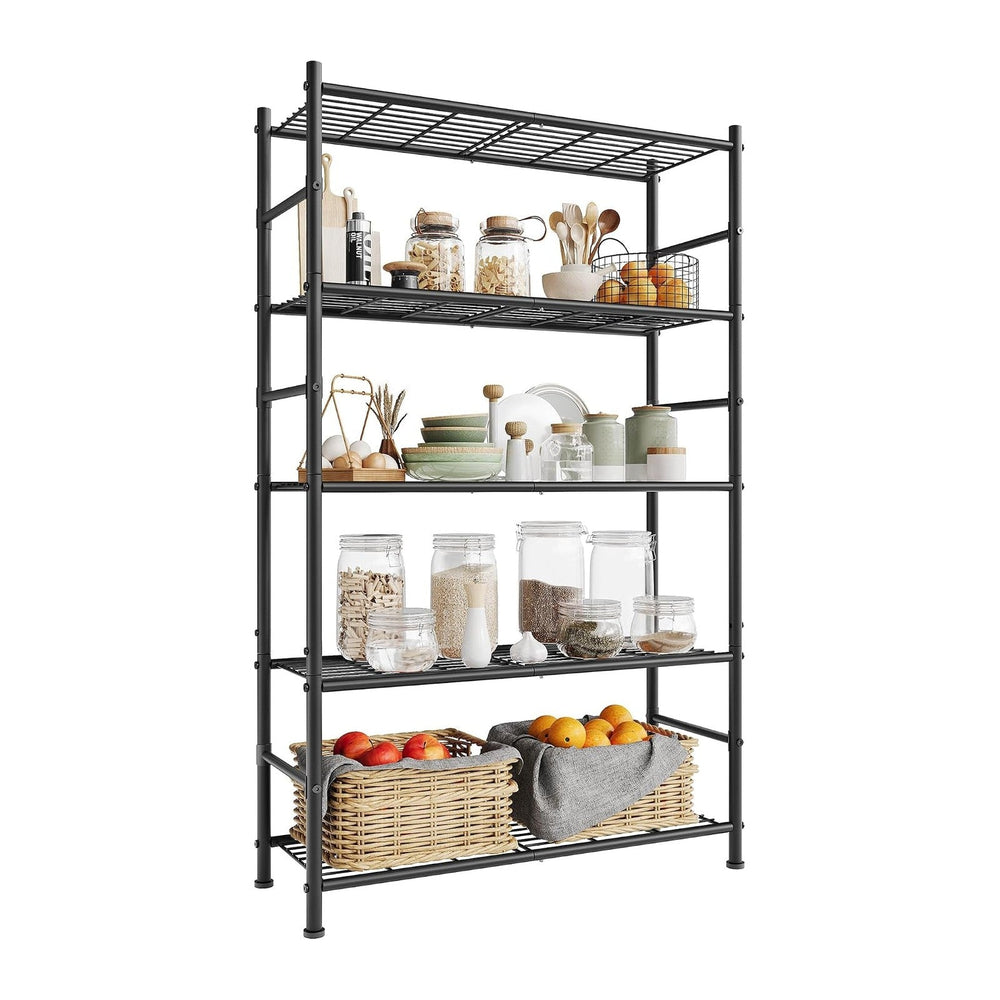 SONGMICS 5-Tier Storage Shelves, Adjustable Metal Wire Shelving Unit