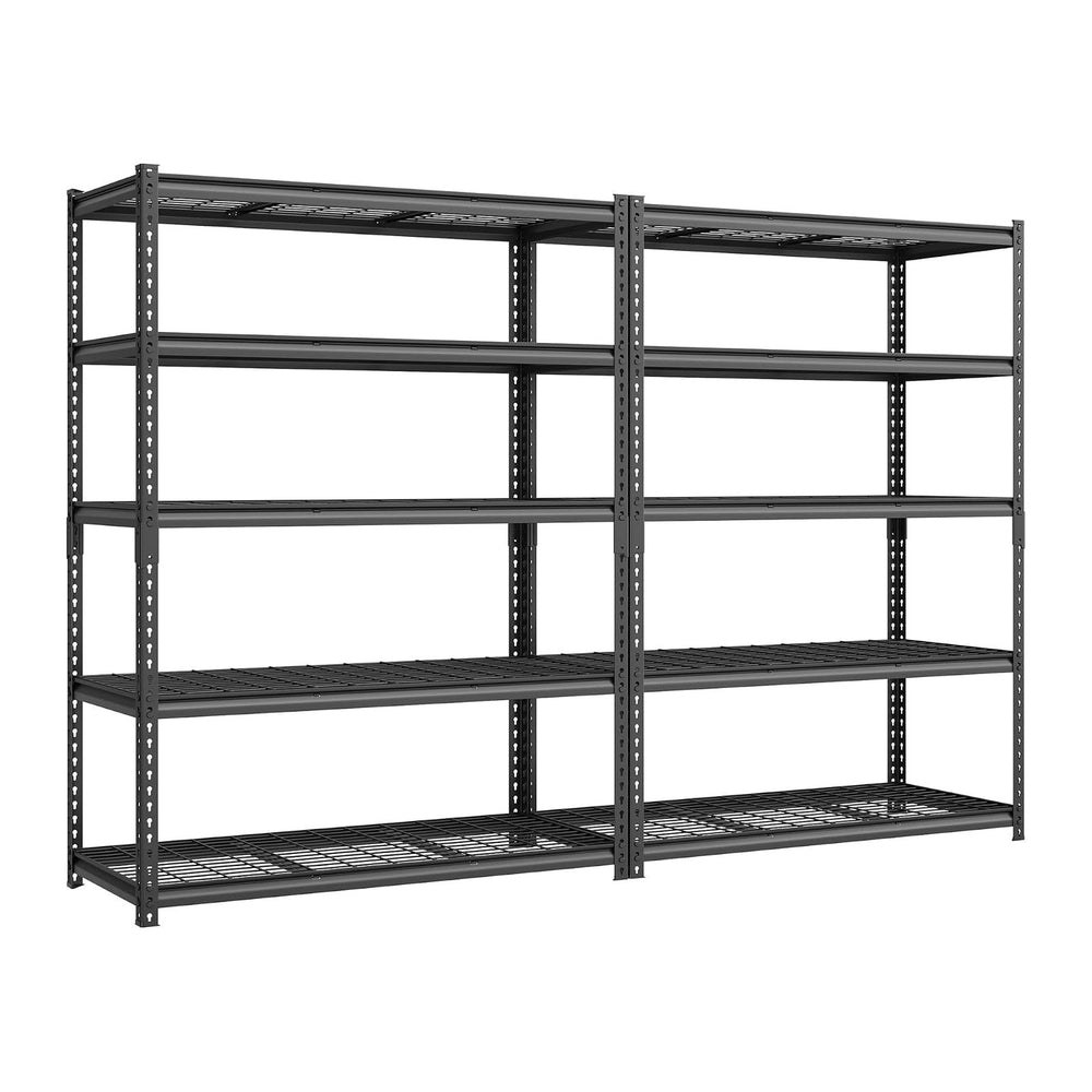 SONGMICS 5-Tier Storage Shelves, Heavy-Duty Garage Shelving, Adjustable (Set ...