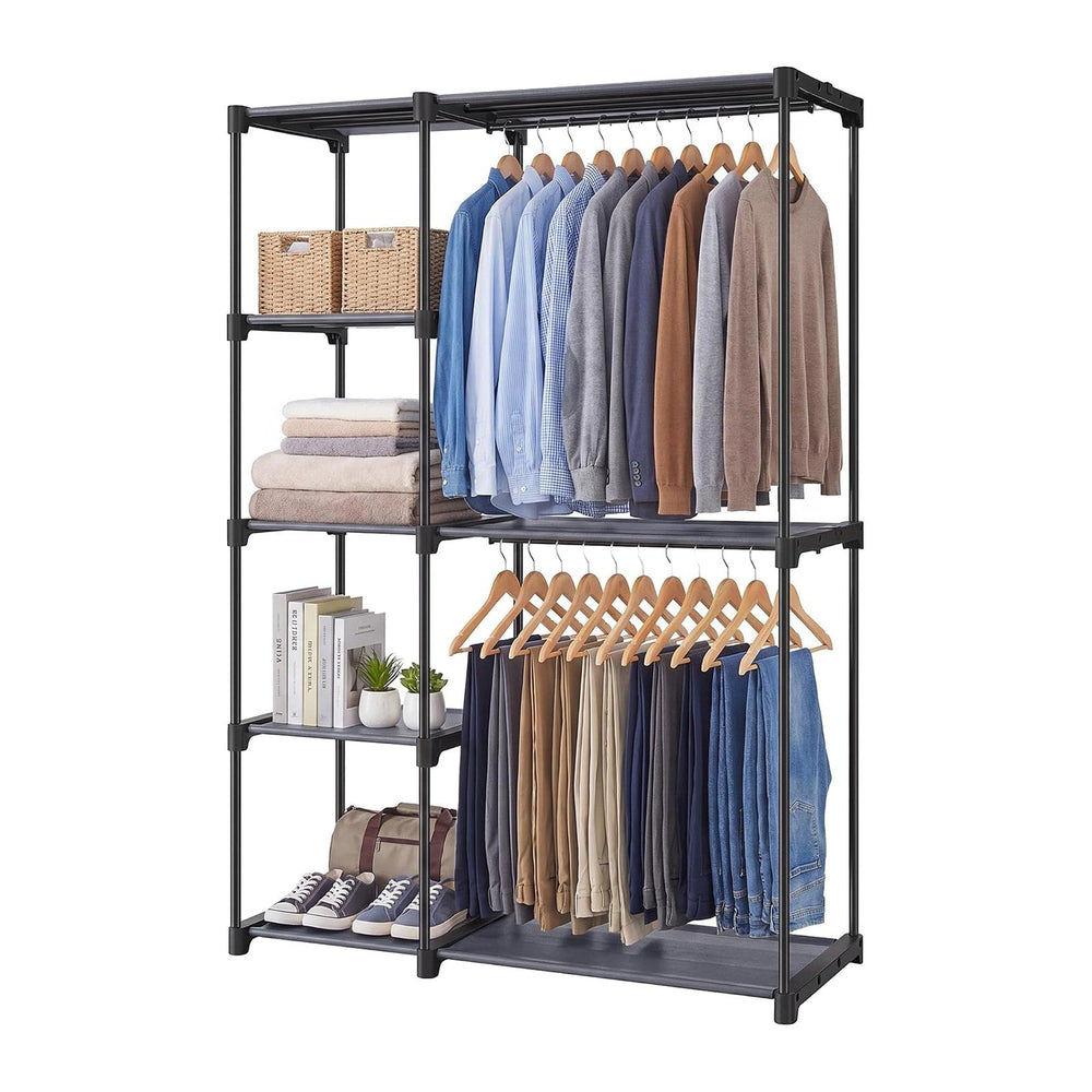 SONGMICS HOME Freestanding Clothes Rack, Portable Closet, for Cloakroom, Bedr...