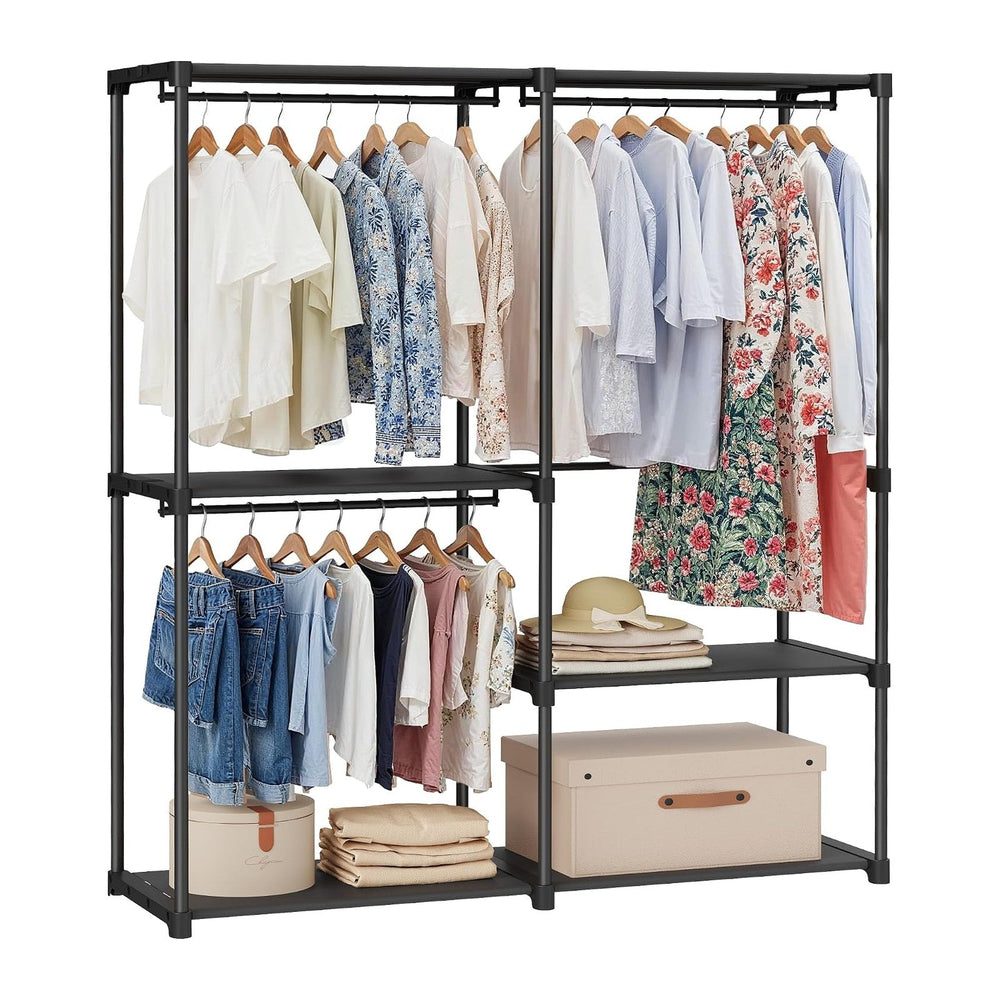 SONGMICS Portable Closet, Storage Organizer, 54.3 x 16.9 x 71.7 Inches