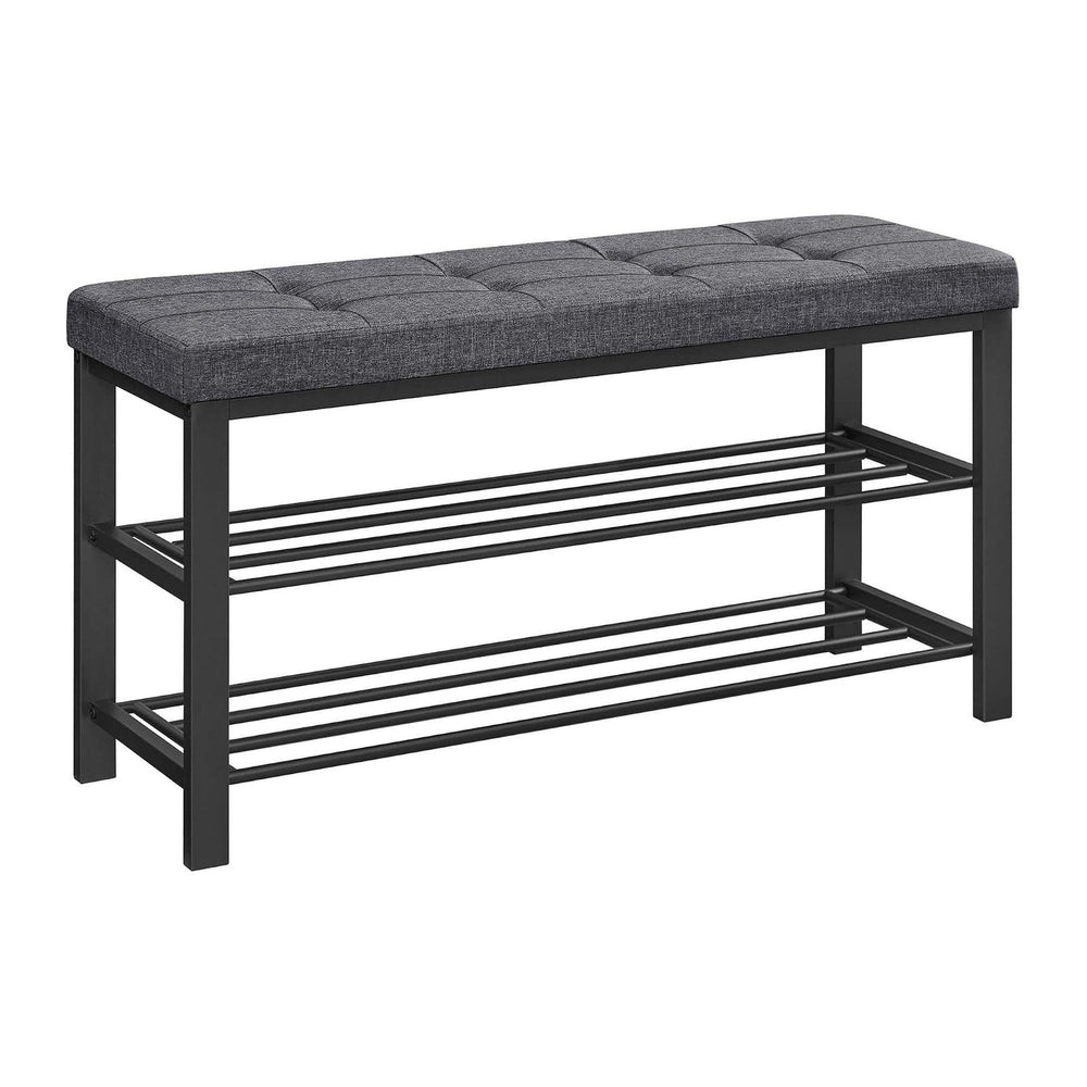 SONGMICS Shoe Bench, Storage Bench, Entryway Bench with Cushion