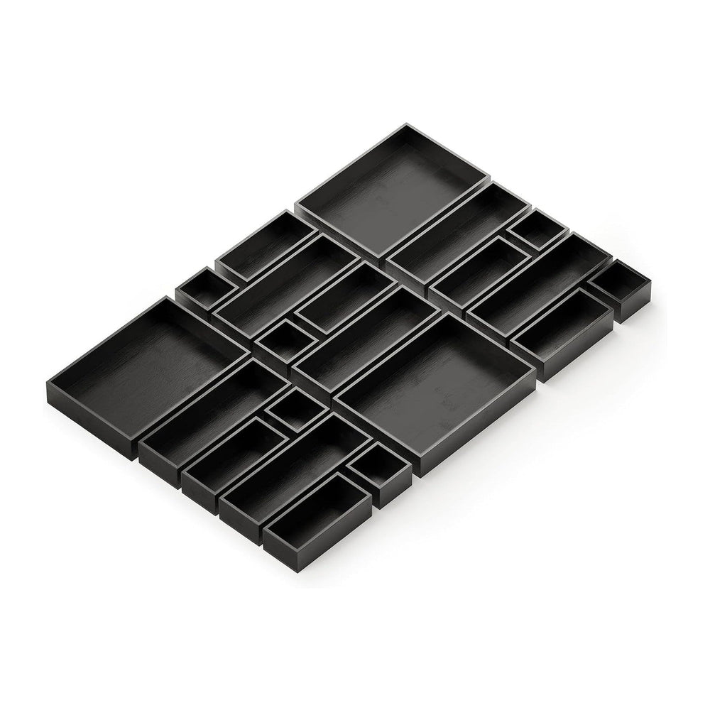 SpaceAid 21-Piece Bamboo Drawer Organizer Storage Boxes Set, Wood Tray Junk D...