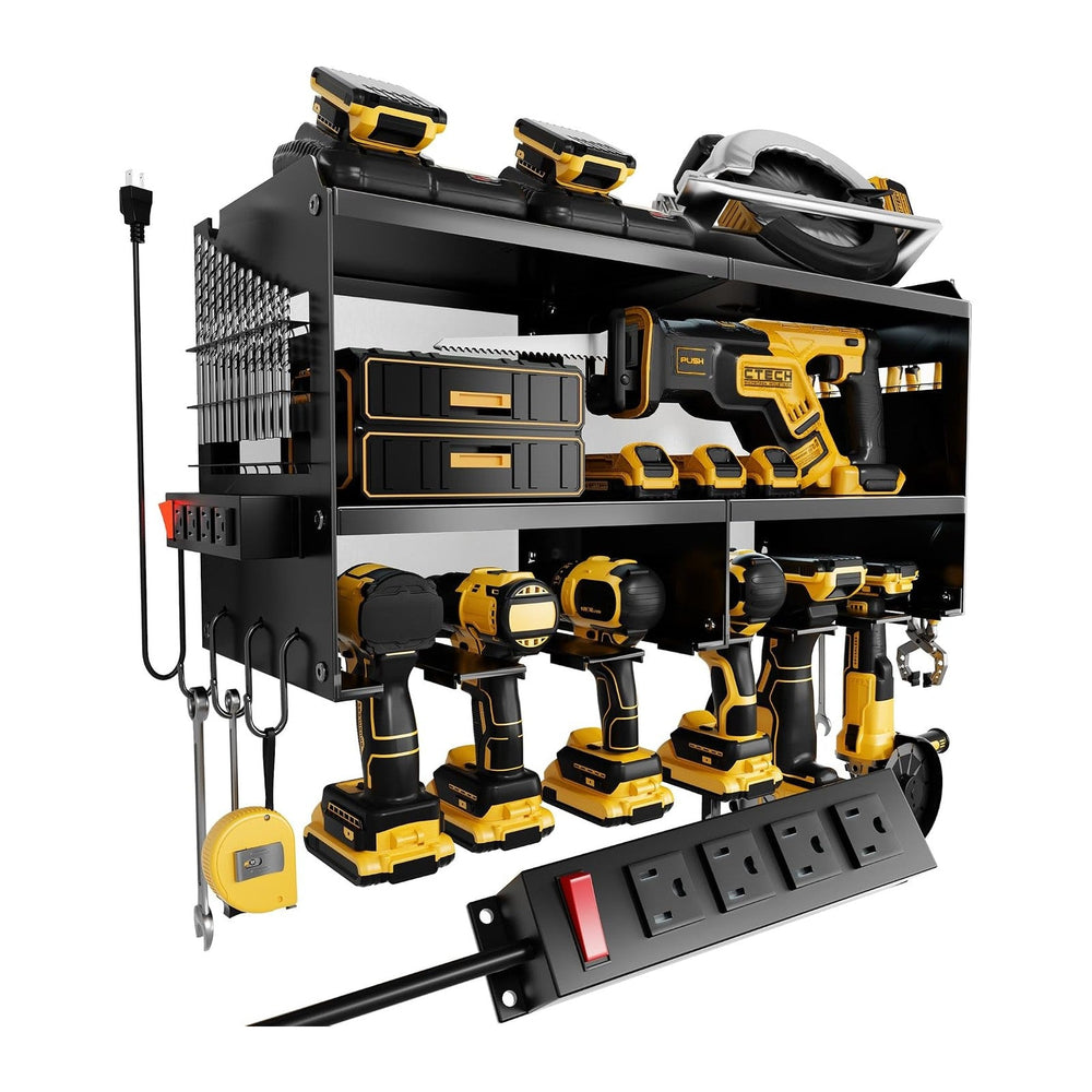 Spampur Power Tool Organizer Wall Mount with Charging Station