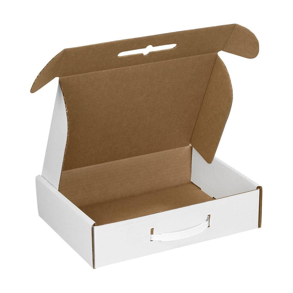 Staples Corrugated Carrying Cases, 12‑1/8” x 9‑1/4” x 3”, Oyster White Storag...