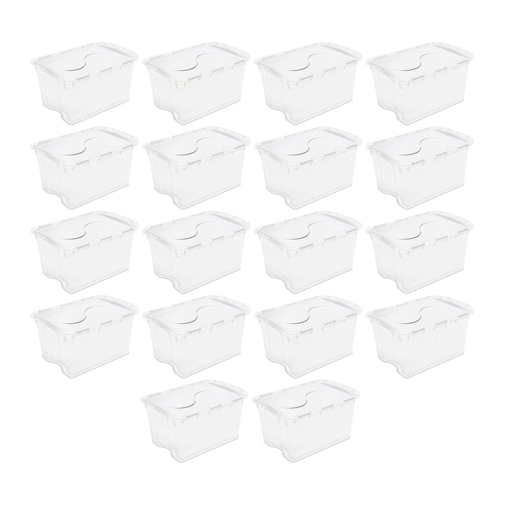 Sterilite 48 Qt Hinged Lid Storage Box, Stackable Bin with Lid, Plastic Conta...