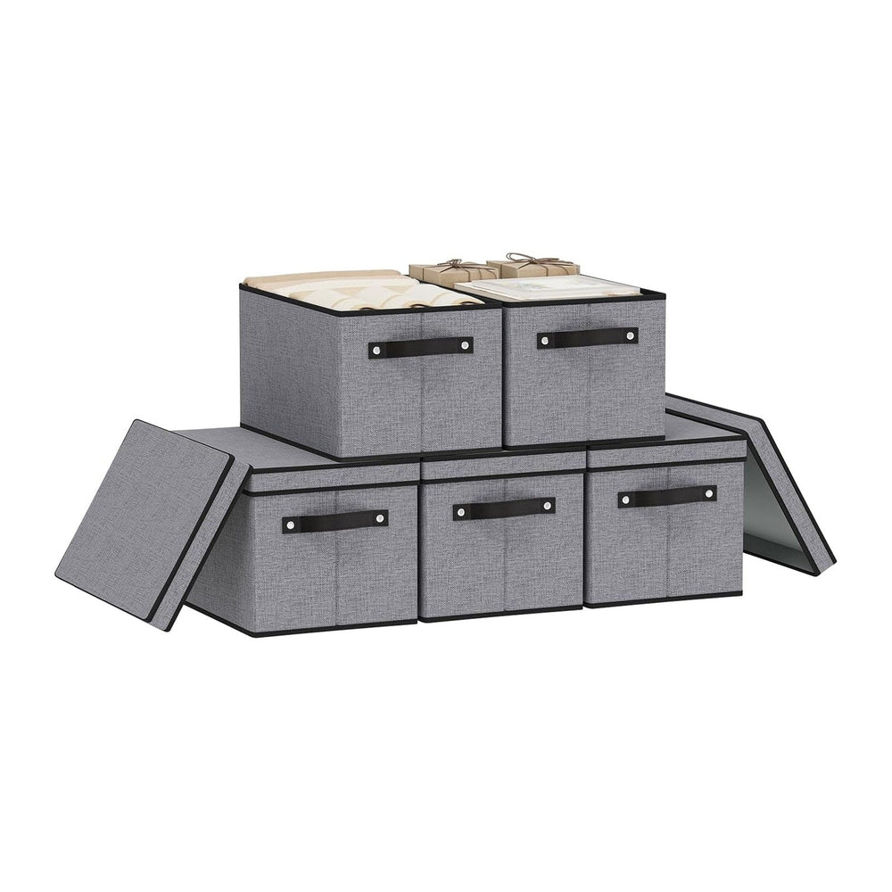 Storage Boxes, 15 x 9.8 x 8.3 Inch Baskets (5-Pack)
