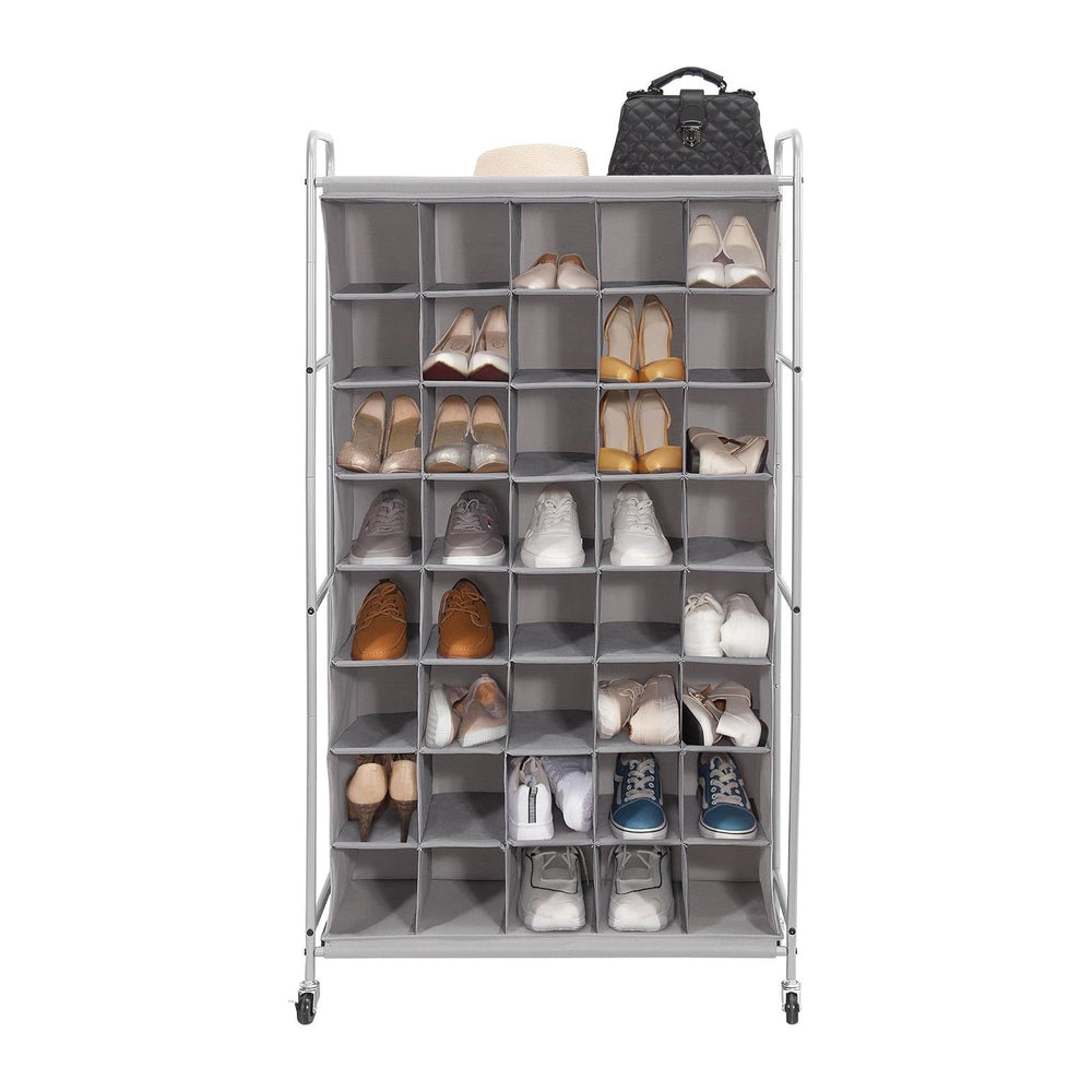 STORAGE MANIAC Shoe Cubby Organizer, Free Standing Shoe Cube Rack for Entrywa...