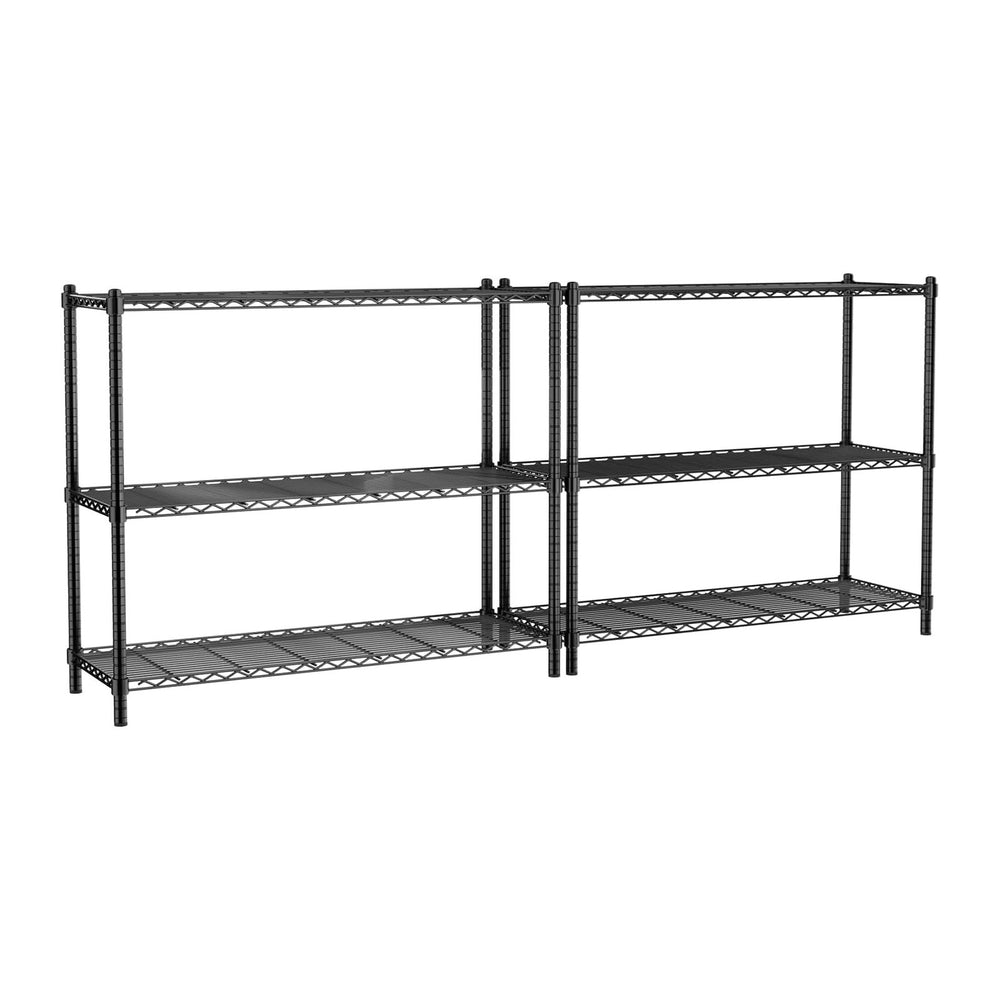 Storage Shelves, 3-Tier Adjustable Metal Industrial Utility Shelf Rack (2 PCS)