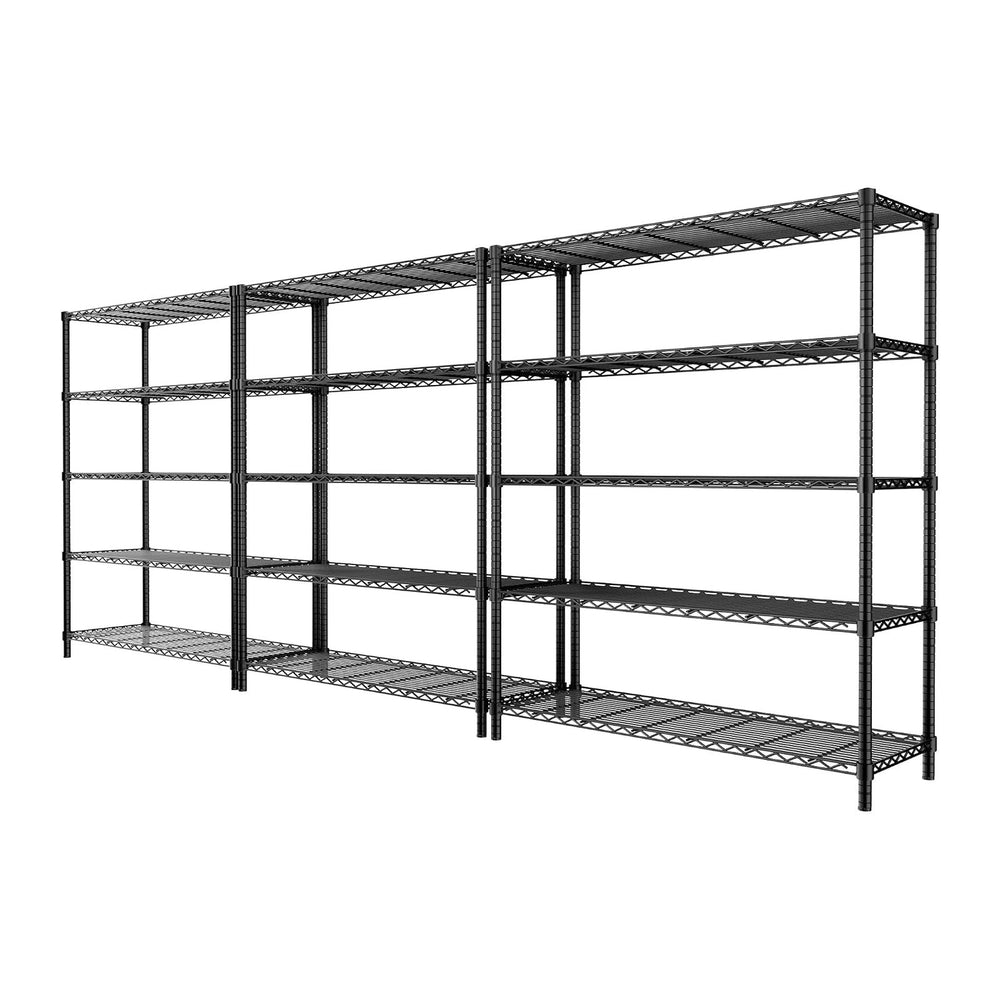 Storage Shelves, 5-Tier Adjustable Metal Industrial Utility Shelf Rack (3 PCS)