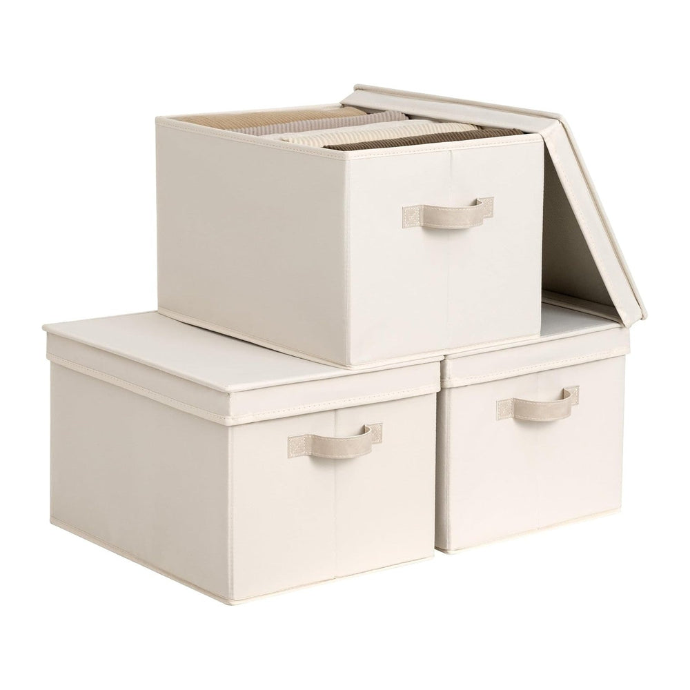 StorageWorks Fabric Storage Bins with Lids, Closet Storage Bins