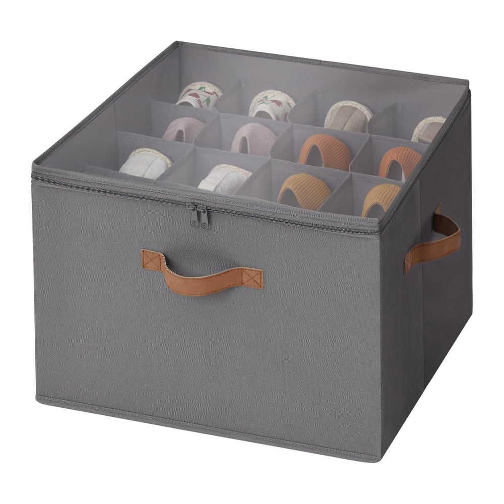 StorageWorks Shoe Organizer for Closet, Shoe Cubby Storage Containers with Ha...