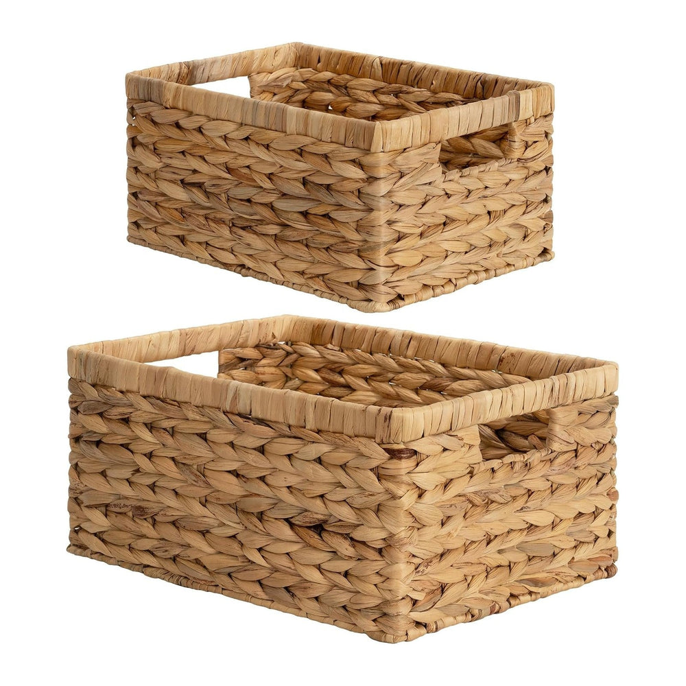 StorageWorks Wicker Storage Baskets, Large and Small Baskets, Handwoven Water...