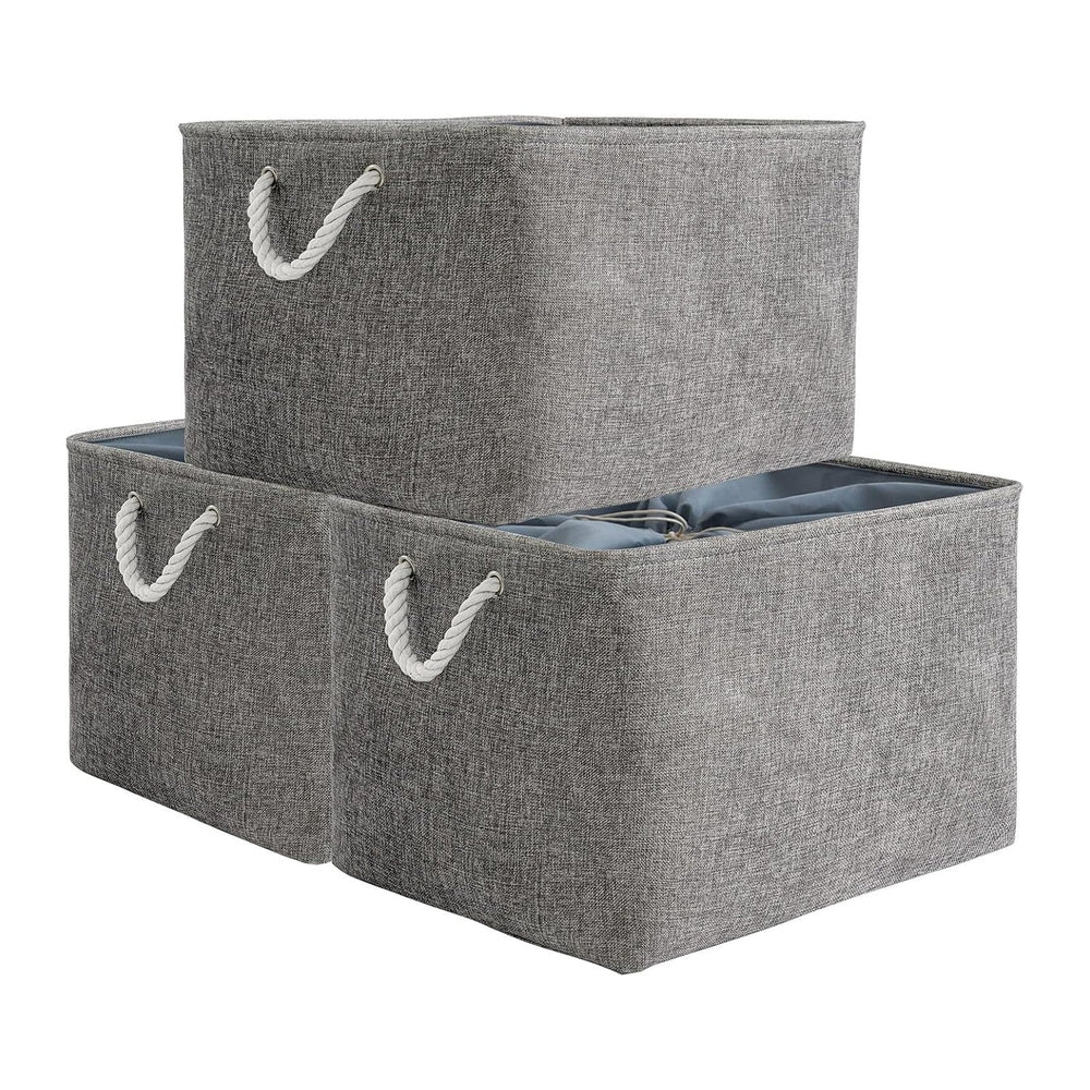TheWarmHome Storage Baskets for Organizing, Sturdy Fabric Storage Basket (3 P...