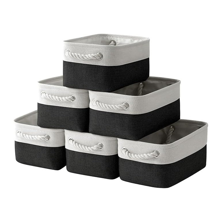 TheWarmHome Storage Bins for Shelves (6 Pack)