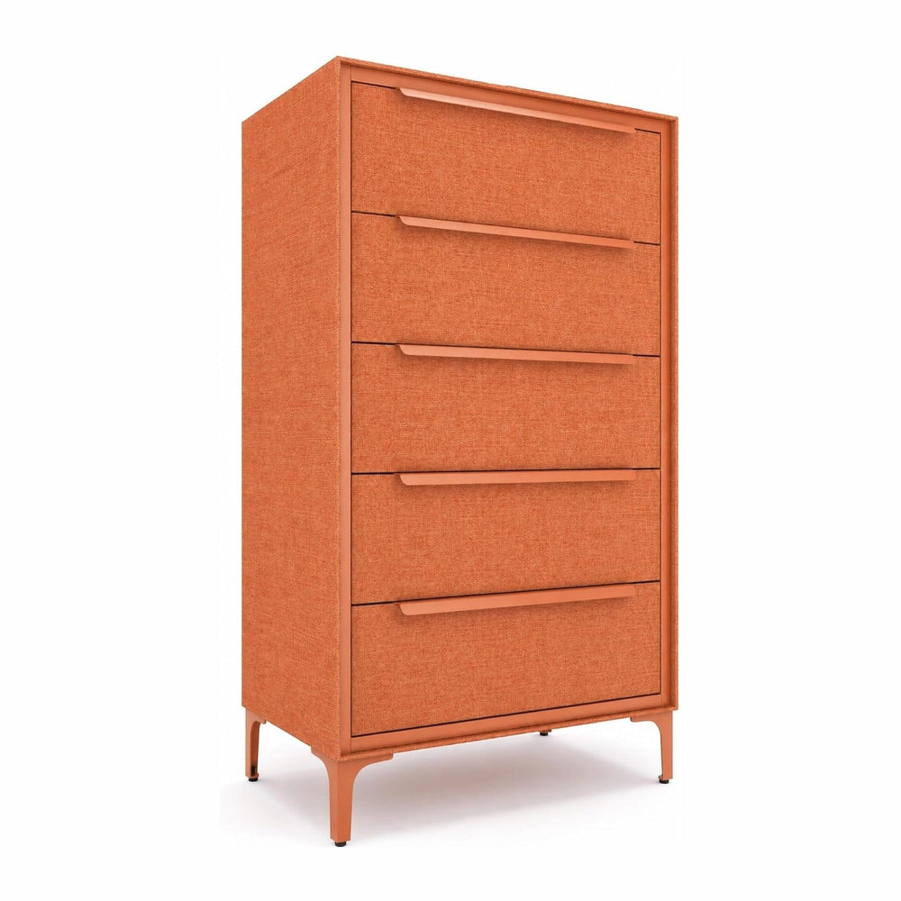 tinge Naima Premium Fabric Dresser - Strong Metal Frame, 5 Spacious Sag-Proof...