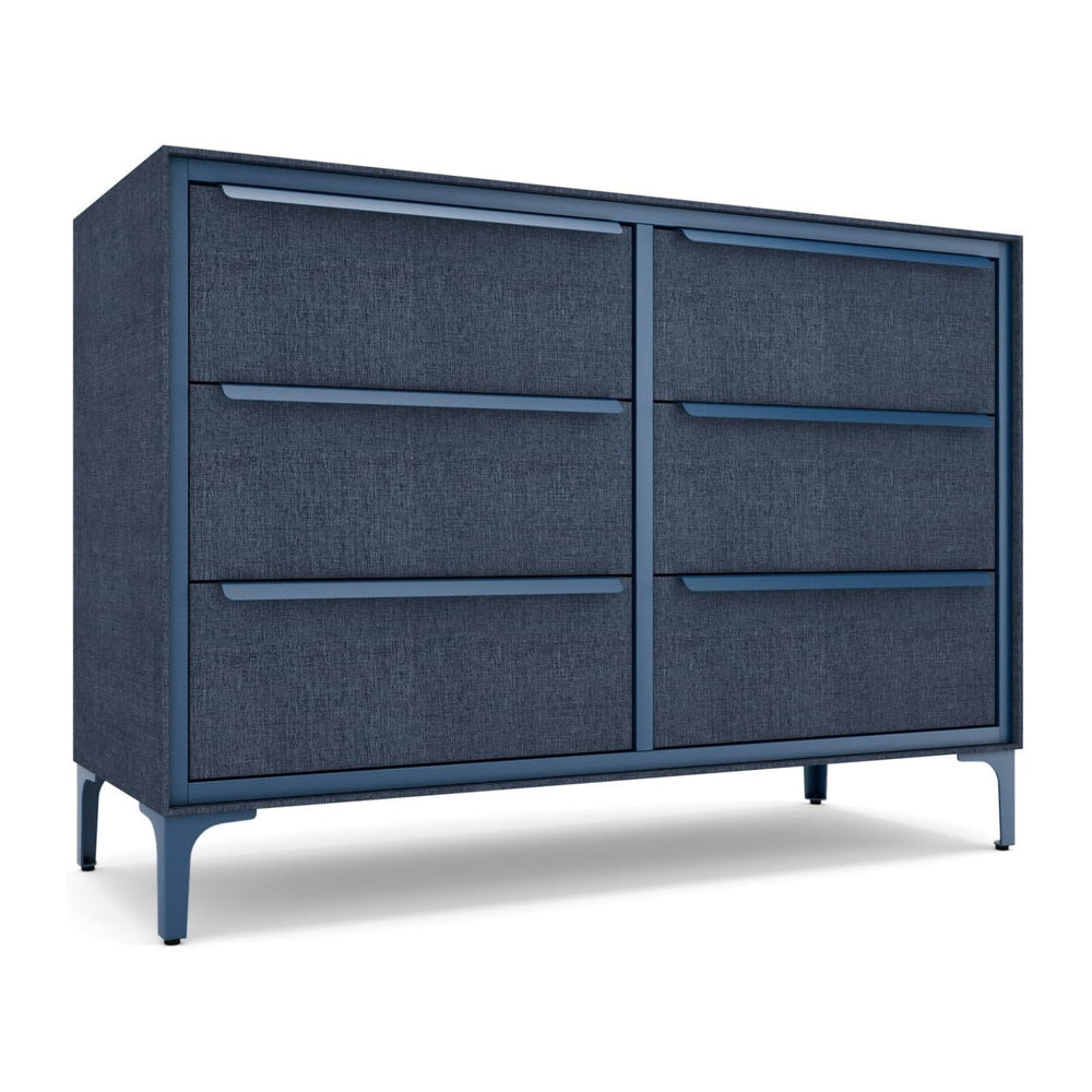 tinge Naima Premium Fabric Dresser - Strong Metal Frame, 6 Spacious Sag-Proof...