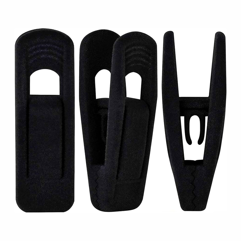TOFIIGREM Black Velvet Hangers Clips (80-Pack), Non-Slip Strong Velvet Hanger...