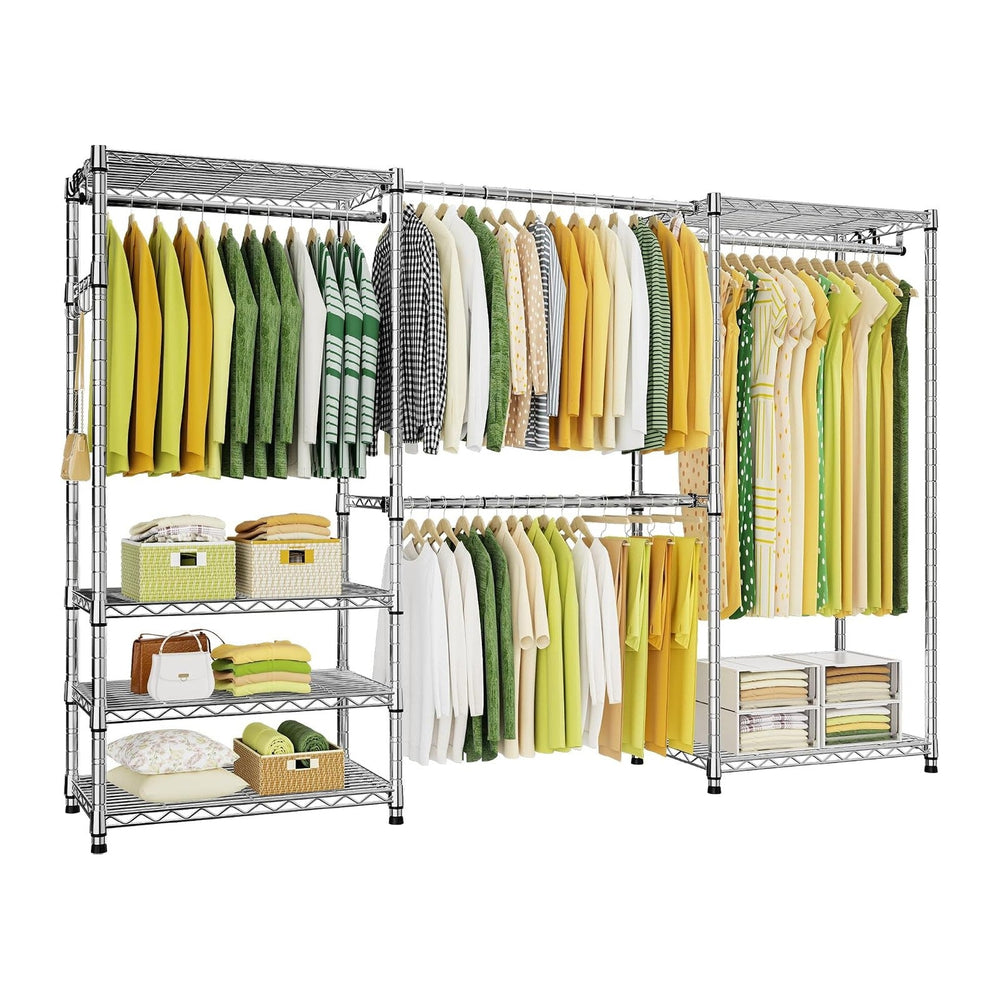 Ulif E1 Heavy Duty Closet Garment Rack, 6 Tiers Adjustable Metal Freestanding