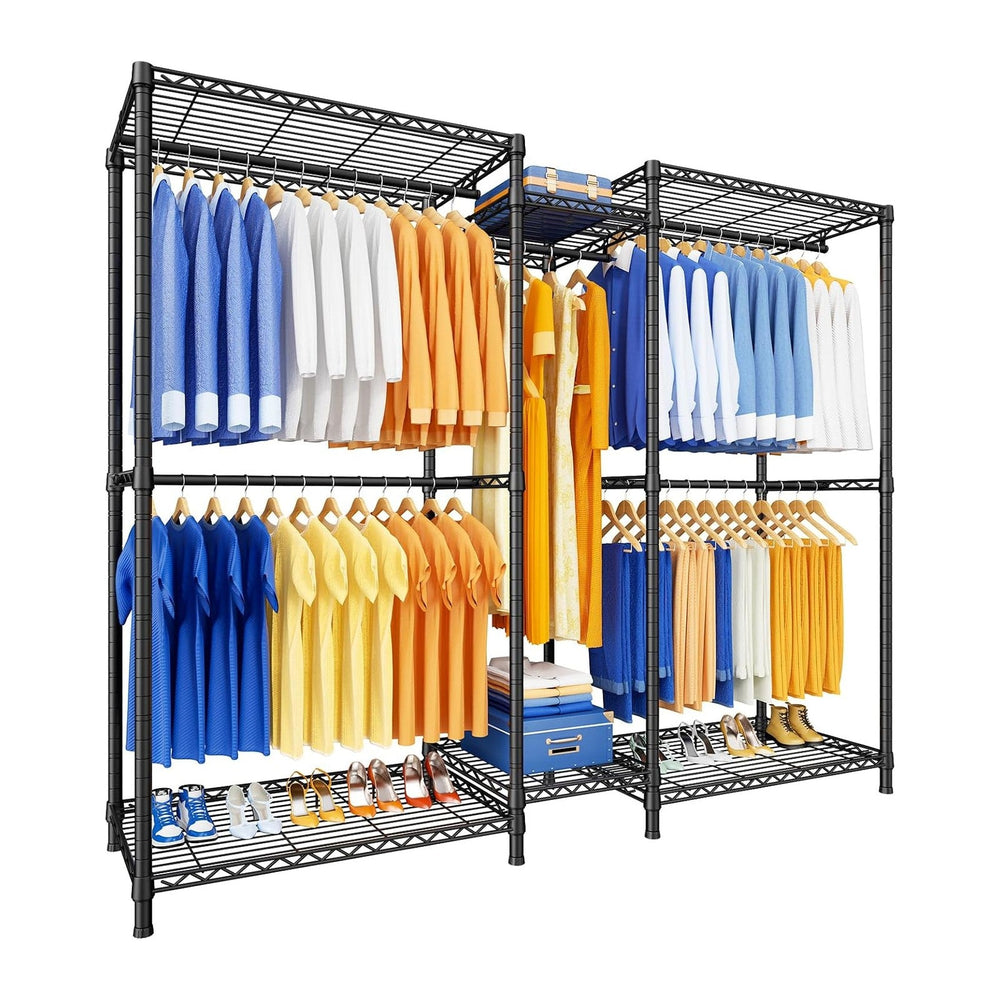 Ulif E12 Pro Clothes Rack，Heavy Duty Freestanding Garment Rack with Shelves，M...