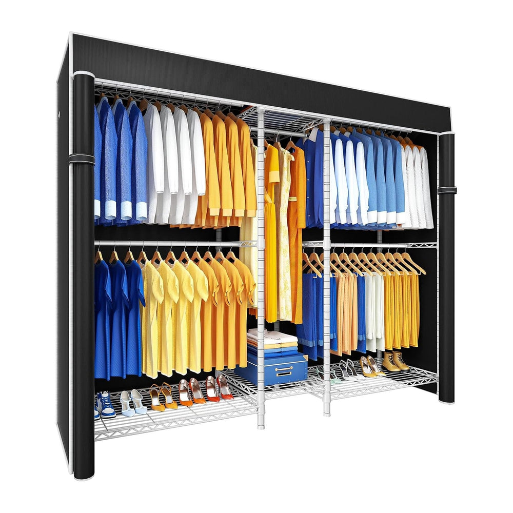 Ulif E12C Pro Heavy Duty Closet Organizer System，Freestanding Clothing Racks ...